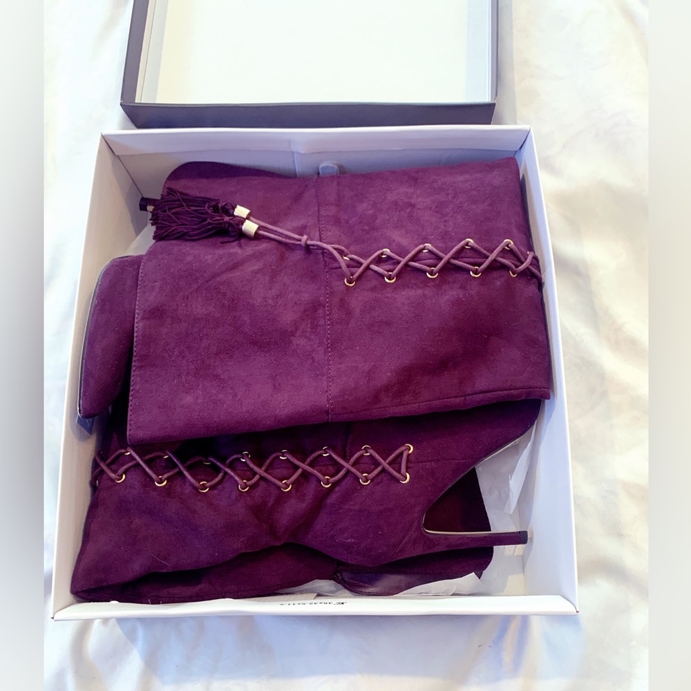 Izabella Rue Dalinda Plum Heeled Boots